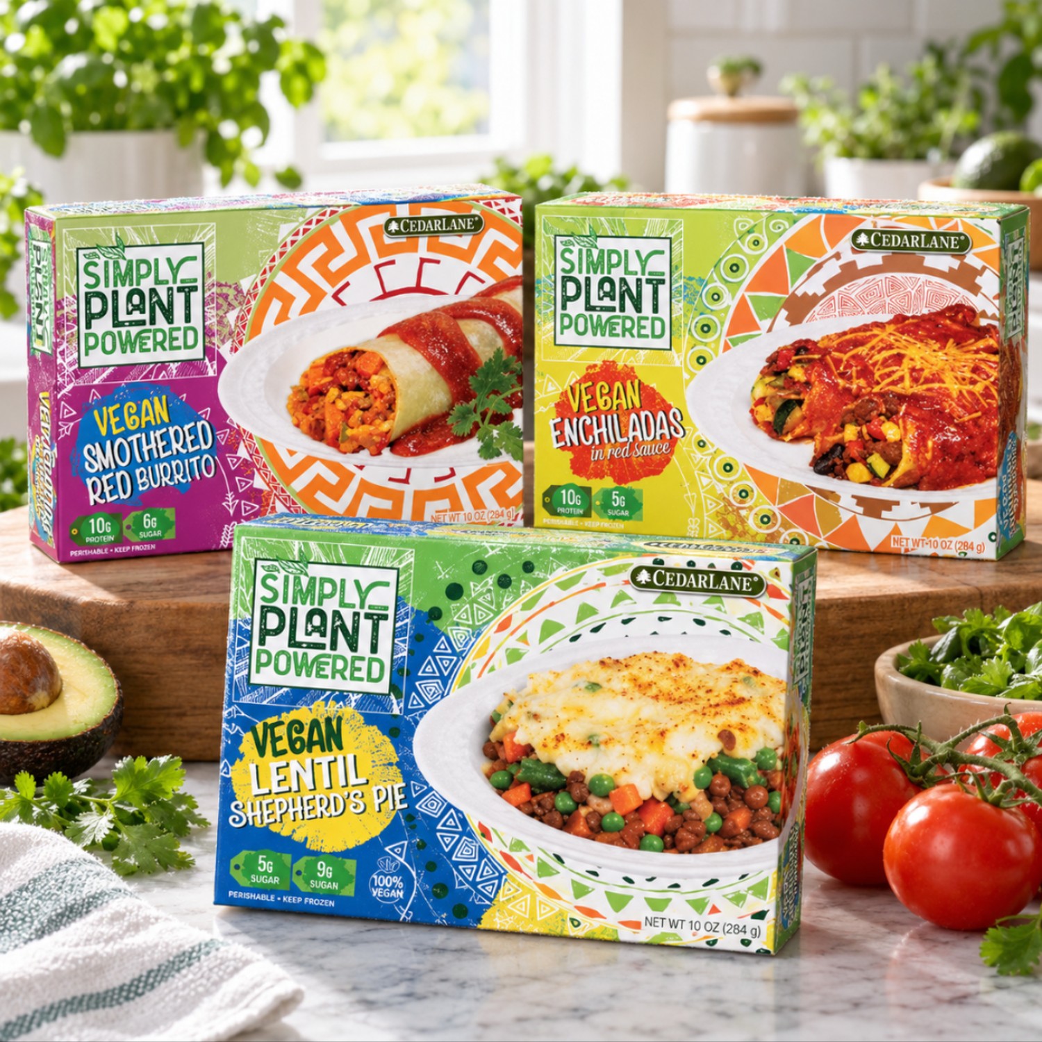 Simply Plant Powered packaging boxes